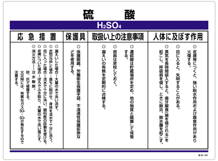 化学物質標識 特38 307 硫酸 設備標識 配管識別 警告表示 株式会社石井マーク 見積 問合せ